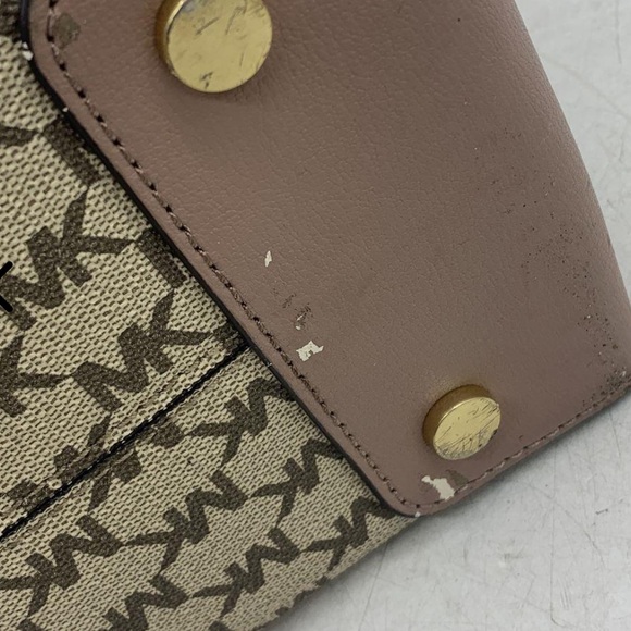 Michael Kors Mercer Brown Leather Tote Gold Lock Charm Medium - Picture 8 of 9